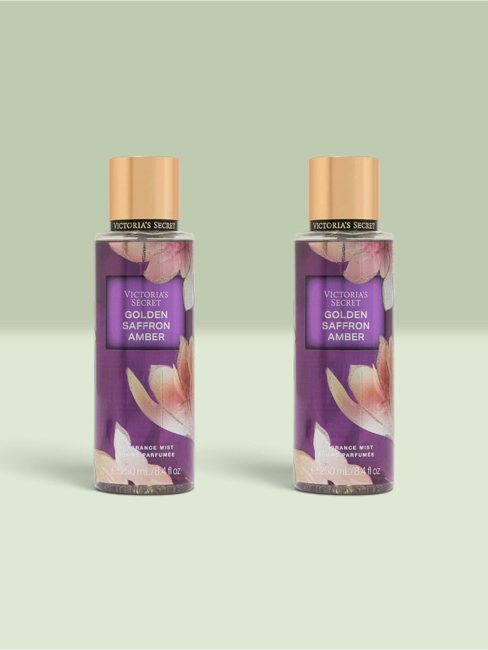 Victoria's Secret GOLDEN SAFFRON AMBER Fragrance Mist ~ 8.4 fl.oz. ( Lot of 2 )